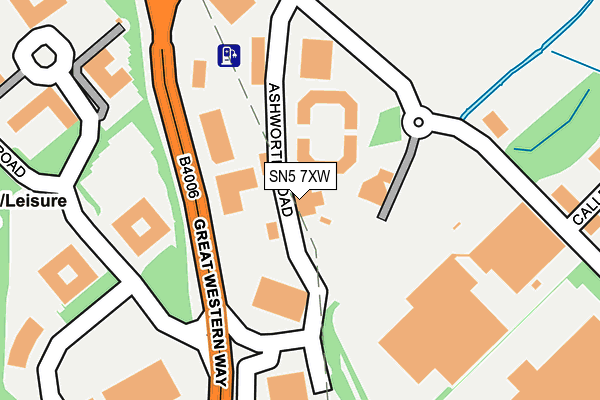 SN5 7XW map - OS OpenMap – Local (Ordnance Survey)