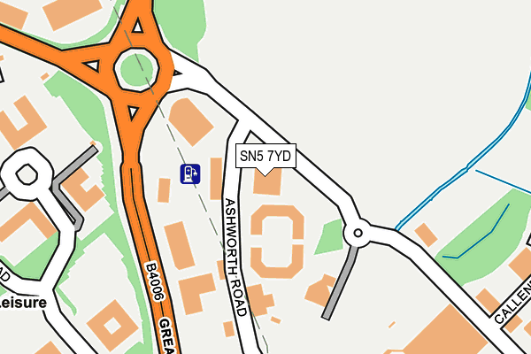 SN5 7YD map - OS OpenMap – Local (Ordnance Survey)