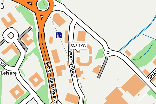 SN5 7YG map - OS OpenMap – Local (Ordnance Survey)