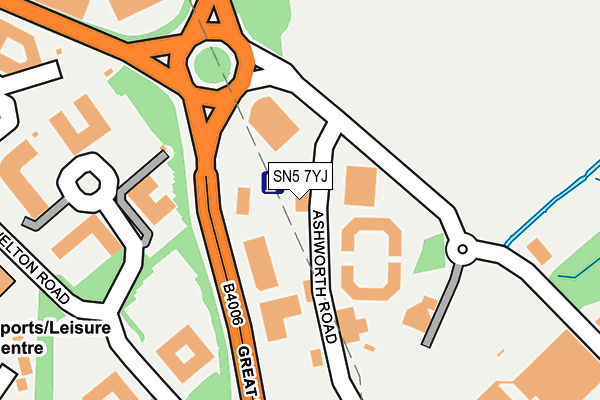 SN5 7YJ map - OS OpenMap – Local (Ordnance Survey)