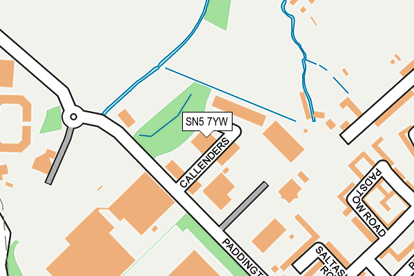 SN5 7YW map - OS OpenMap – Local (Ordnance Survey)