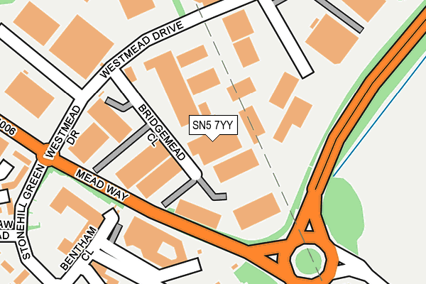 SN5 7YY map - OS OpenMap – Local (Ordnance Survey)