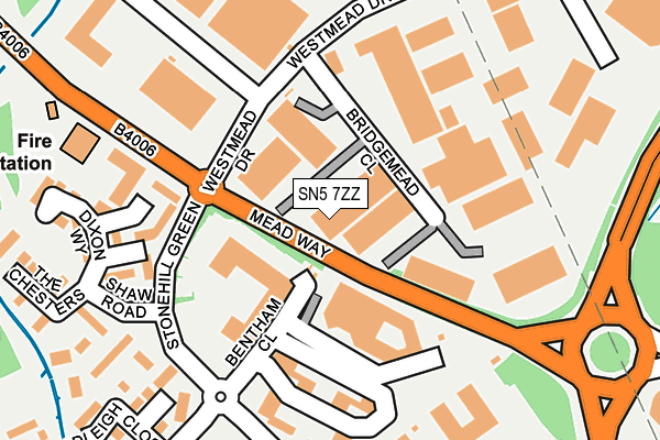 SN5 7ZZ map - OS OpenMap – Local (Ordnance Survey)