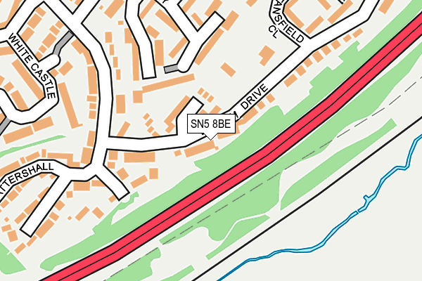 SN5 8BE map - OS OpenMap – Local (Ordnance Survey)