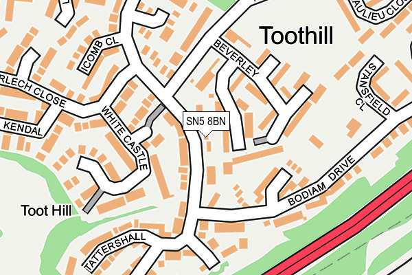 SN5 8BN map - OS OpenMap – Local (Ordnance Survey)