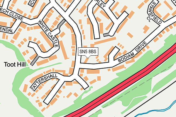 SN5 8BS map - OS OpenMap – Local (Ordnance Survey)