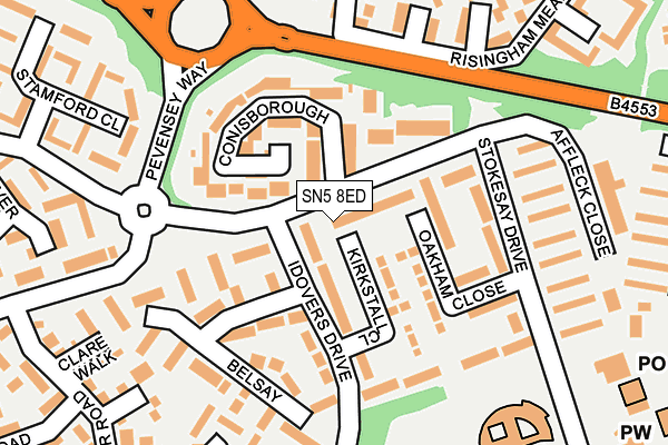 SN5 8ED map - OS OpenMap – Local (Ordnance Survey)