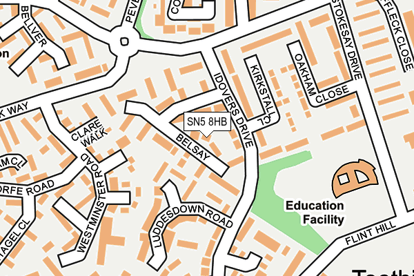 SN5 8HB map - OS OpenMap – Local (Ordnance Survey)