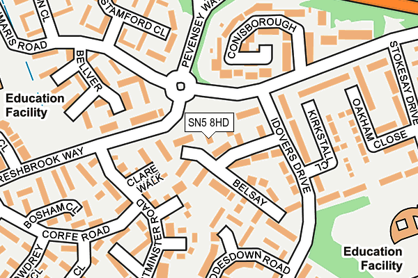 SN5 8HD map - OS OpenMap – Local (Ordnance Survey)