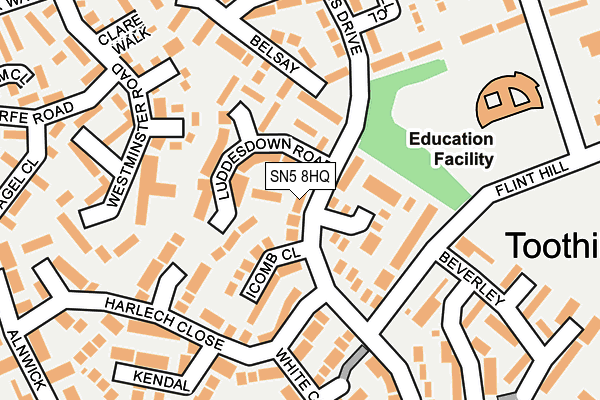 SN5 8HQ map - OS OpenMap – Local (Ordnance Survey)