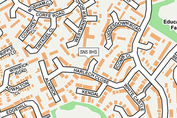 SN5 8HS map - OS OpenMap – Local (Ordnance Survey)