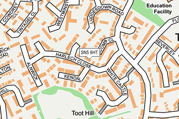 SN5 8HT map - OS OpenMap – Local (Ordnance Survey)