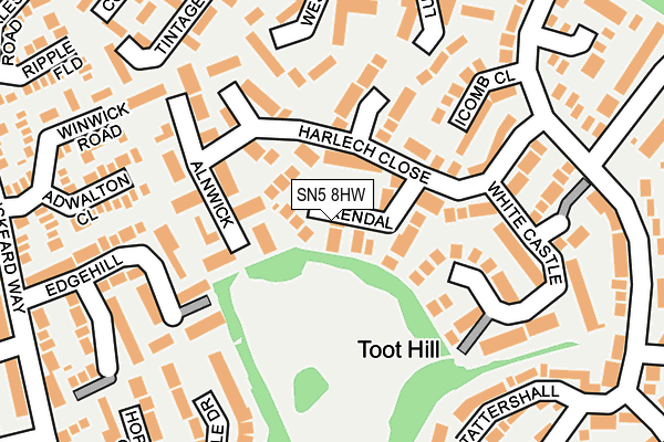 SN5 8HW map - OS OpenMap – Local (Ordnance Survey)