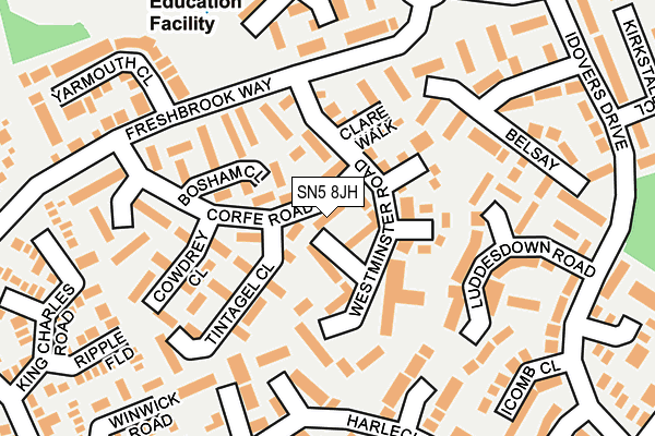 SN5 8JH map - OS OpenMap – Local (Ordnance Survey)