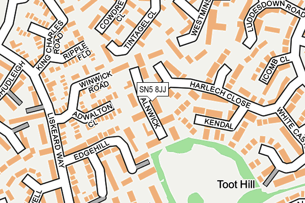 SN5 8JJ map - OS OpenMap – Local (Ordnance Survey)