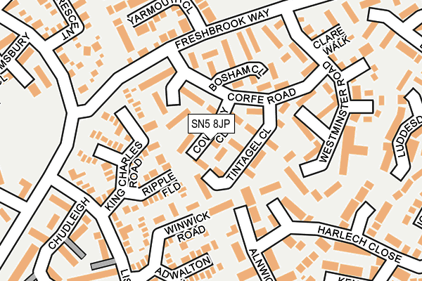 SN5 8JP map - OS OpenMap – Local (Ordnance Survey)