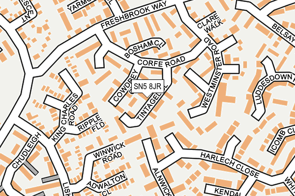 SN5 8JR map - OS OpenMap – Local (Ordnance Survey)