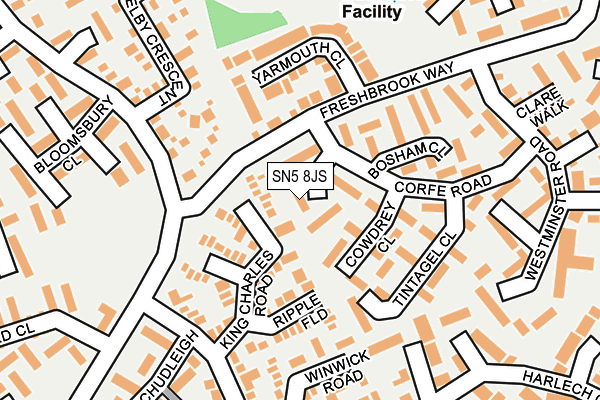 SN5 8JS map - OS OpenMap – Local (Ordnance Survey)