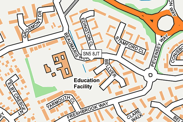 SN5 8JT map - OS OpenMap – Local (Ordnance Survey)