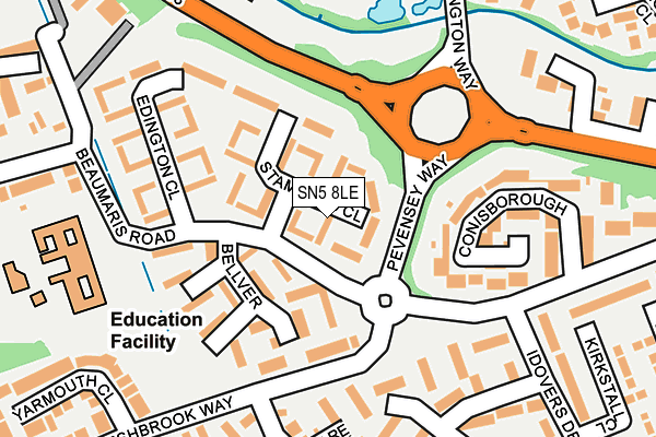 SN5 8LE map - OS OpenMap – Local (Ordnance Survey)