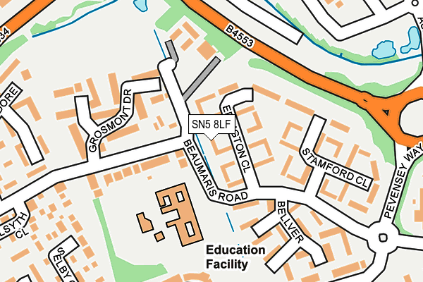 SN5 8LF map - OS OpenMap – Local (Ordnance Survey)