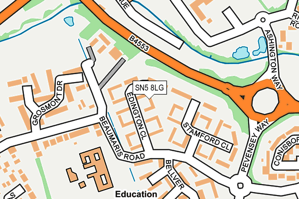 SN5 8LG map - OS OpenMap – Local (Ordnance Survey)