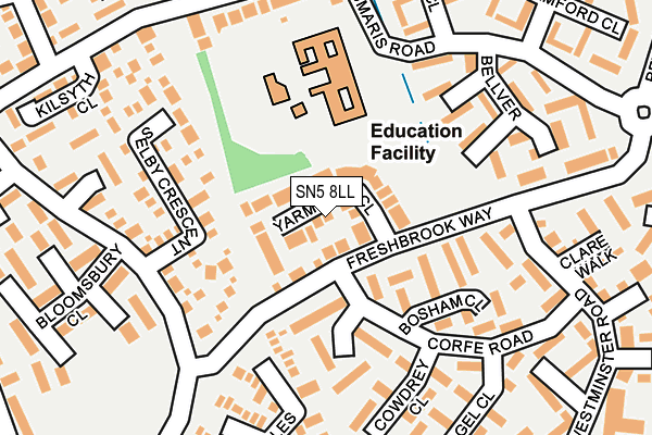 SN5 8LL map - OS OpenMap – Local (Ordnance Survey)