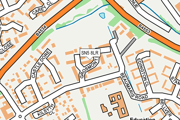 SN5 8LR map - OS OpenMap – Local (Ordnance Survey)