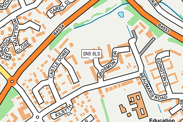 SN5 8LS map - OS OpenMap – Local (Ordnance Survey)