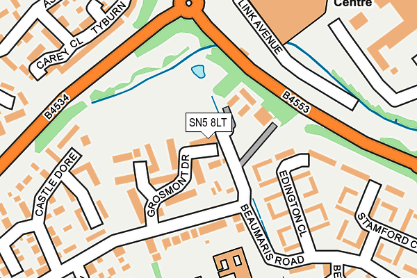 SN5 8LT map - OS OpenMap – Local (Ordnance Survey)