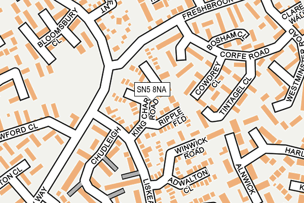 SN5 8NA map - OS OpenMap – Local (Ordnance Survey)