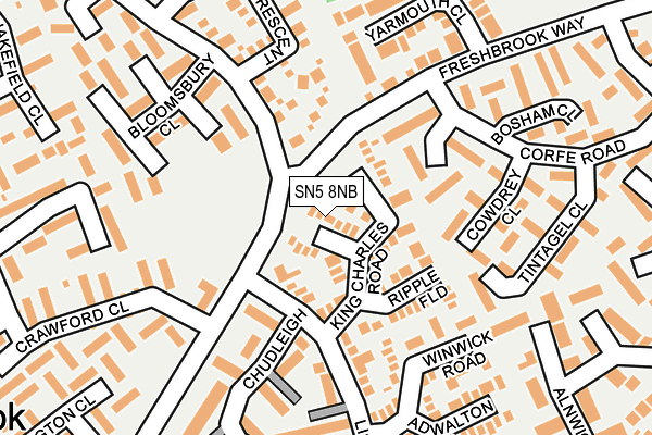 SN5 8NB map - OS OpenMap – Local (Ordnance Survey)