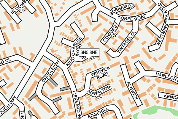SN5 8NE map - OS OpenMap – Local (Ordnance Survey)