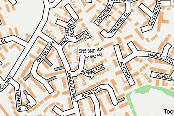 SN5 8NF map - OS OpenMap – Local (Ordnance Survey)