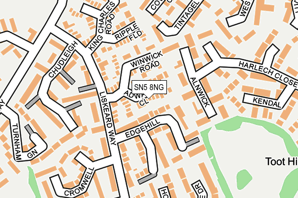 SN5 8NG map - OS OpenMap – Local (Ordnance Survey)