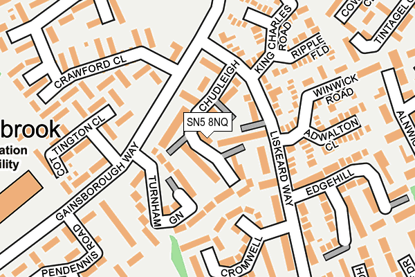 SN5 8NQ map - OS OpenMap – Local (Ordnance Survey)