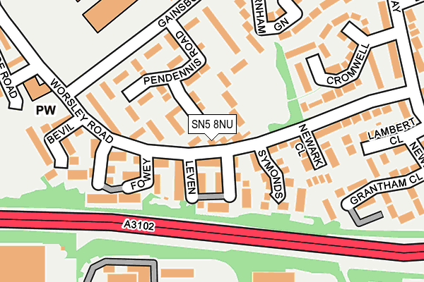 SN5 8NU map - OS OpenMap – Local (Ordnance Survey)