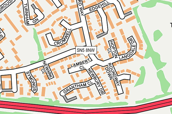 SN5 8NW map - OS OpenMap – Local (Ordnance Survey)
