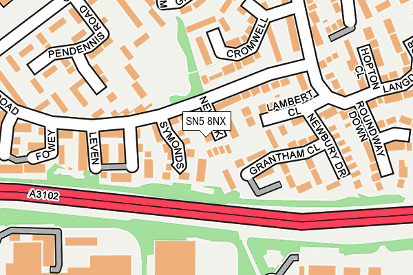 SN5 8NX map - OS OpenMap – Local (Ordnance Survey)