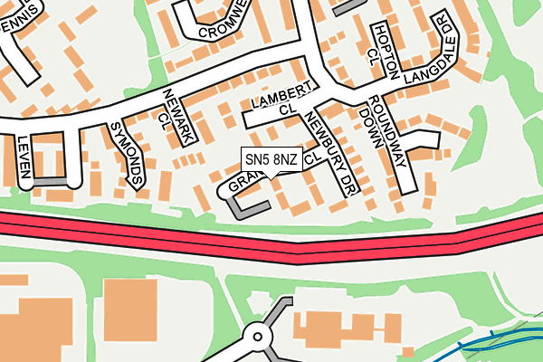 SN5 8NZ map - OS OpenMap – Local (Ordnance Survey)