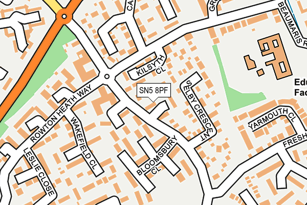 SN5 8PF map - OS OpenMap – Local (Ordnance Survey)