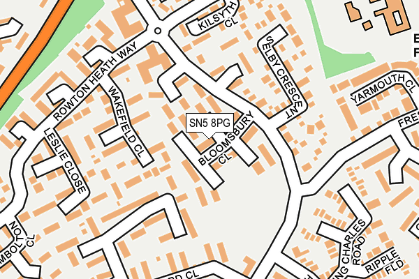 SN5 8PG map - OS OpenMap – Local (Ordnance Survey)