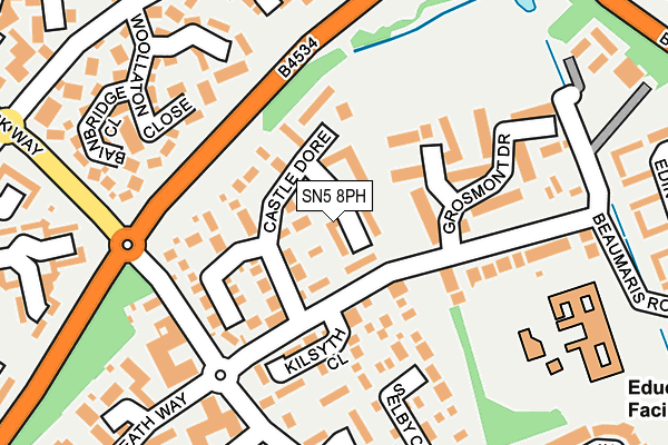 SN5 8PH map - OS OpenMap – Local (Ordnance Survey)