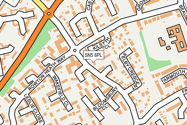 SN5 8PL map - OS OpenMap – Local (Ordnance Survey)