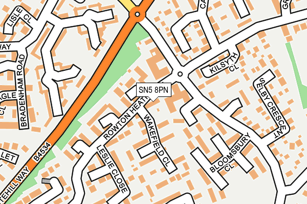 SN5 8PN map - OS OpenMap – Local (Ordnance Survey)