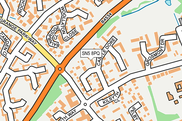 SN5 8PQ map - OS OpenMap – Local (Ordnance Survey)