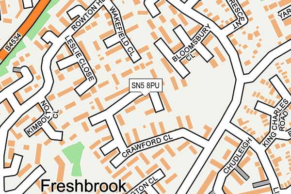 SN5 8PU map - OS OpenMap – Local (Ordnance Survey)