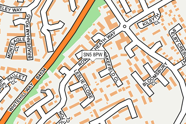 SN5 8PW map - OS OpenMap – Local (Ordnance Survey)