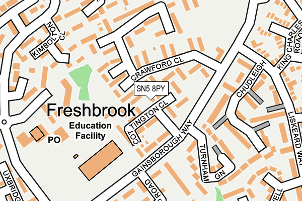 SN5 8PY map - OS OpenMap – Local (Ordnance Survey)