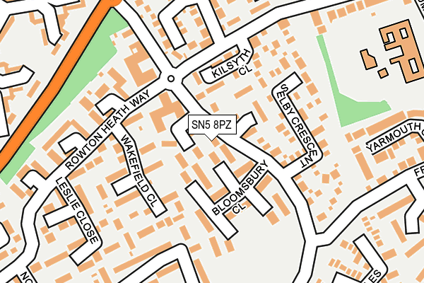 SN5 8PZ map - OS OpenMap – Local (Ordnance Survey)